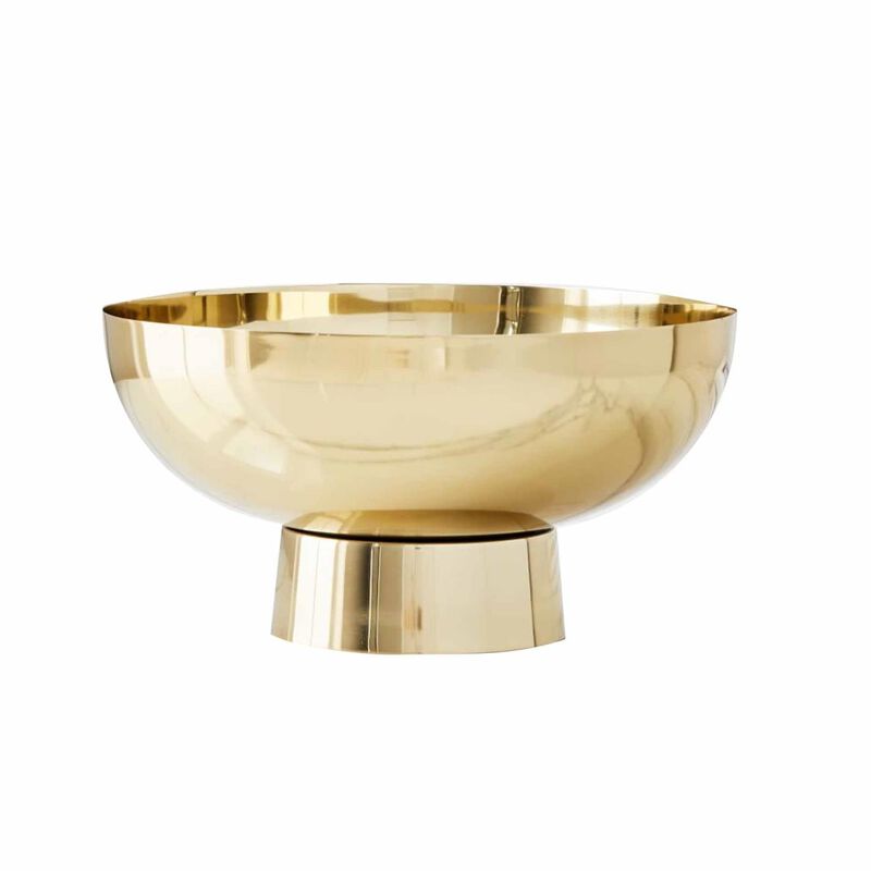 West Elm Pure Foundations Metal Vases Centerpiece Bowl image number 0